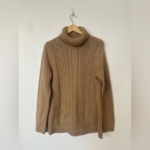 Vineyard Vines Cable Knit Turtleneck Sweater Lambswool Blend Preppy Coastal XL